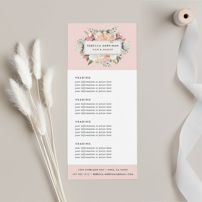 Antique Floral | Pricing or Services Rack Card (Creator Uploaded)