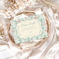 . Antique Floral Scalloped Diapper Raffle