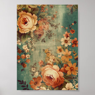 Antique Florals Poster