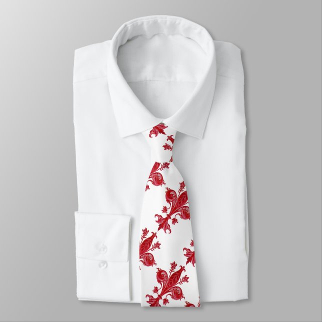 ANTIQUE FLORENTINE FLEUR DE LISE TIE (Tied)