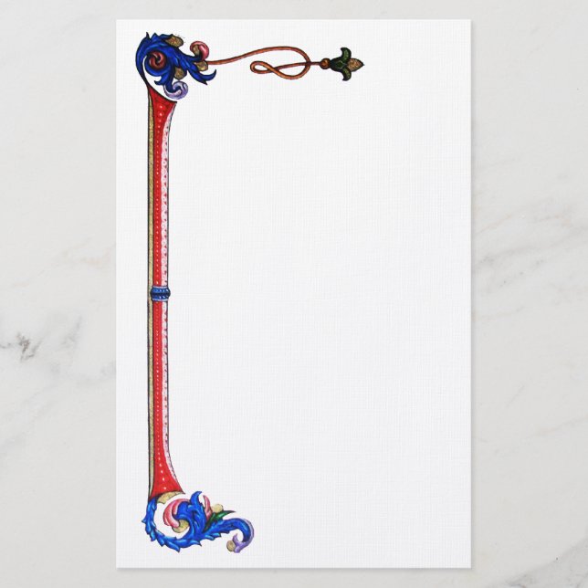 ANTIQUE FLORENTINE FLORAL MOTIFS STATIONERY (Front)