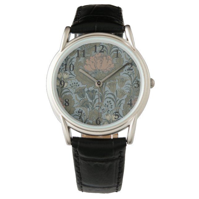 Antique Flower Morris Garden Floral Wallpaper Watch (Front)