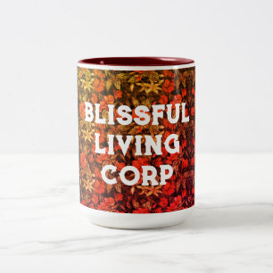 Antique Flowers Blissful Living Two-Tone Coffee Mug