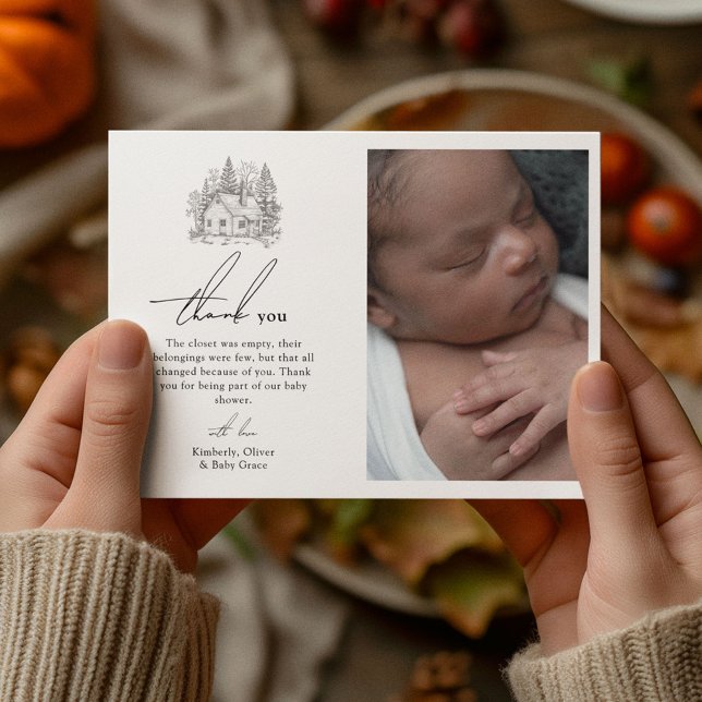 Antique Forest Animals Baby Shower Thank You Card (Creator Uploaded)