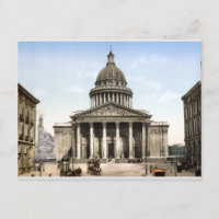 Antique France street scene c1900, Pantheon, Paris