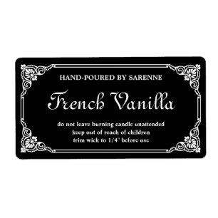 Antique French Border Candle Label Template