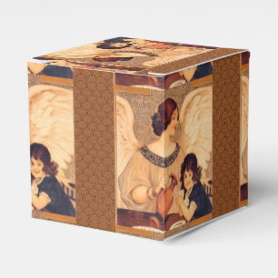 Antique French Chocolate Angel Poster: Vintage Art Favour Box