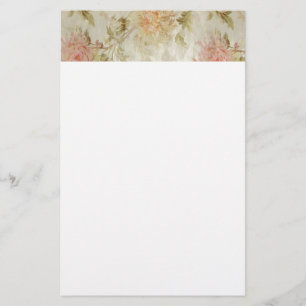 Antique French Floral Toile Stationery