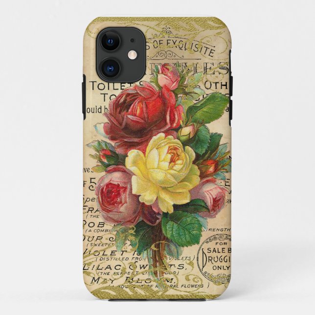 Antique French Roses Case-Mate iPhone Case (Back)