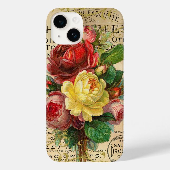 Antique French Roses Case-Mate iPhone Case (Back)