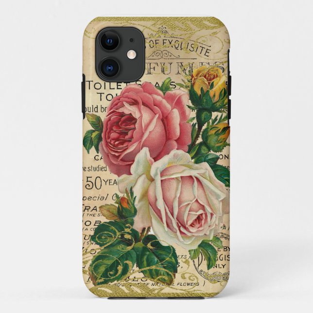 Antique French Roses Case-Mate iPhone Case (Back)