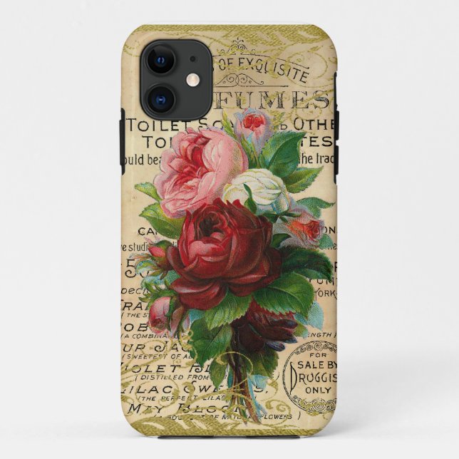 Antique French Roses Case-Mate iPhone Case (Back)
