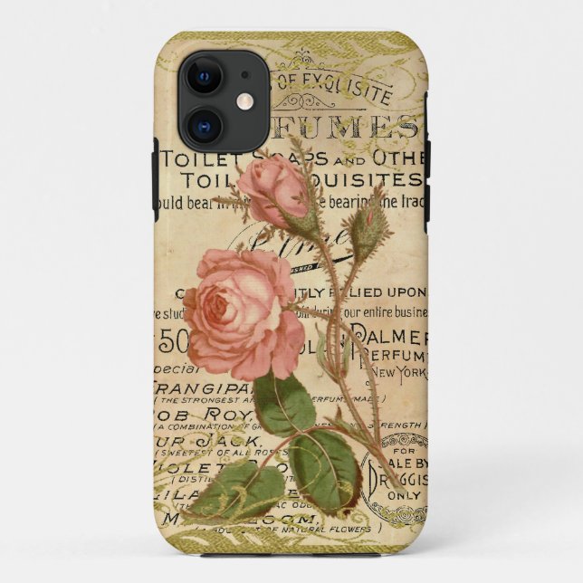 Antique French Roses Case-Mate iPhone Case (Back)
