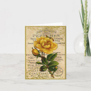 Antique French Roses Thank You Card