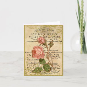 Antique French Roses Thank You Card