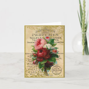 Antique French Roses Thank You Card