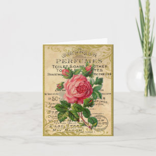 Antique French Roses Thank You Card