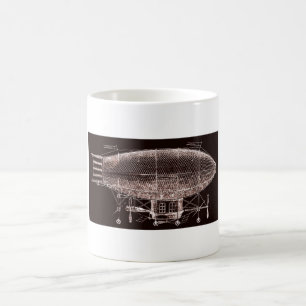 Antique French Steampunk Fish airship design Coffee Mug