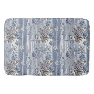 Antique French Style Blue and Grey Bath Mat