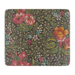 Antique French Toile de Jouy Floral Pattern Cutting Board