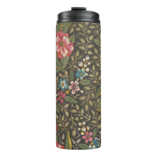Antique French Toile de Jouy Floral Pattern Thermal Tumbler