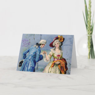 Antique French True Love Valentine Card