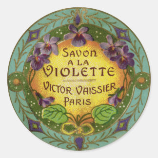 Antique French Violet Round Sticker