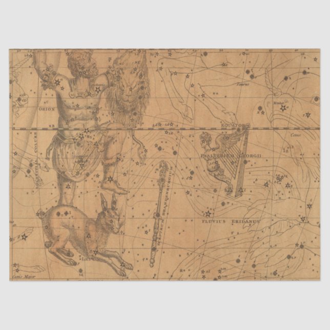 Antique Galaxy Map Series Design 10 Tissue Paper (Front)