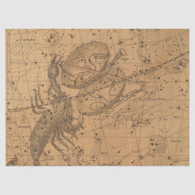 Antique Galaxy Map Series Design 12 Tissue Paper (Front)