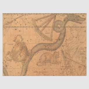 Antique Galaxy Map Series Design 3 Tissue Paper