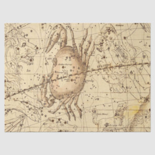 Antique Galaxy Map Series Design 4 Tissue Paper