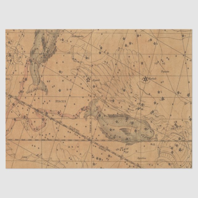 Antique Galaxy Map Series Design 5 Tissue Paper (Front)