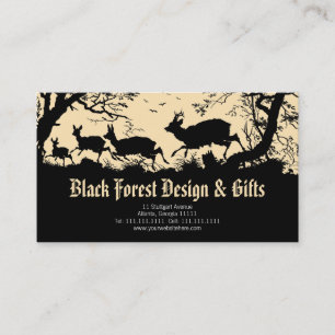 Antique German / Austrian Business Card w/ Deer