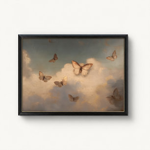 Antique Gilded Butterfly Sky Poster