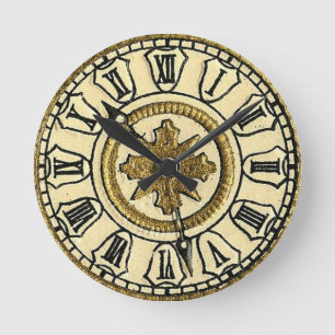 Antique Gilt Clock Face Steampunk Wall Clock