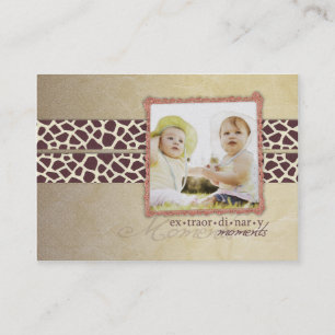 Antique Giraffe Chubby Business Cards