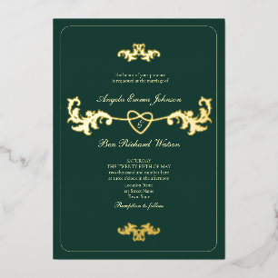 Antique Gold and Emerald Green