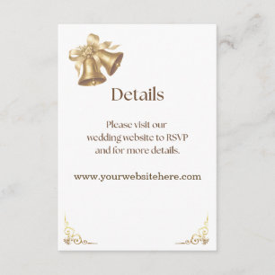 Antique Gold Bells Details Enclosure Card