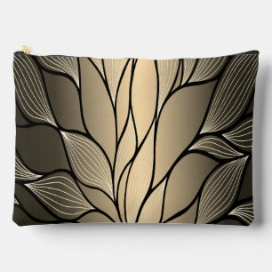 Antique Gold Creative Leave Pattern Accessory Pouch