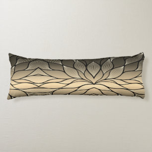Antique Gold Creative Leave Pattern Body Cushion