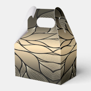 Antique Gold Creative Leave Pattern Favour Box