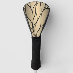 Antique Gold Creative Leave Pattern Golf Head Cover