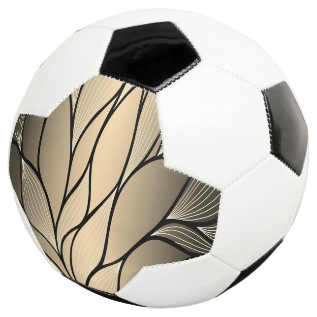 Antique Gold Creative Leave Pattern  Soccer Ball (Three Quarter)