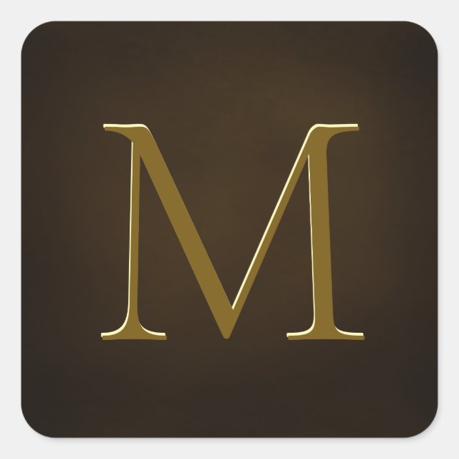 Antique Gold Embossed Monogram Personalised Seal (Front)