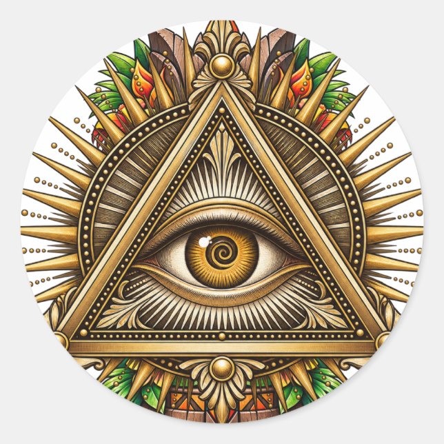Antique Gold Eye Sticker (Front)