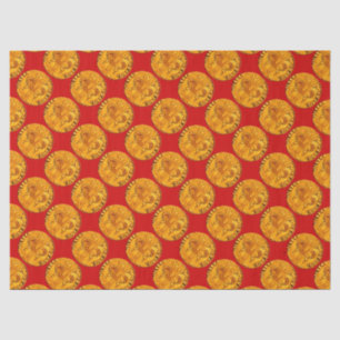 ANTIQUE GOLD FLORENTINE FORINT  Royal Red Tissue Paper