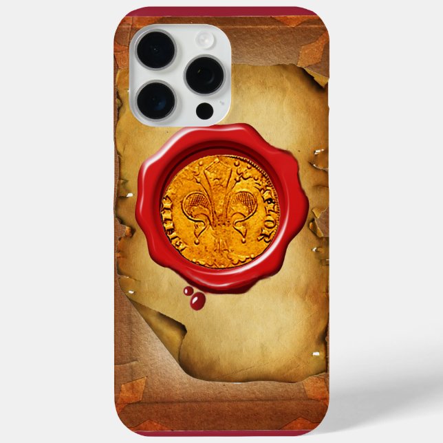 ANTIQUE GOLD FLORENTINE FORINT wax parchment Case-Mate iPhone Case (Back)