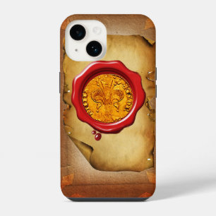 ANTIQUE GOLD FLORENTINE FORINT wax parchment iPhone 14 Case