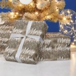Antique Gold Foil Glitter Merry Christmas Script Wrapping Paper<br><div class="desc">This glam modern wrapping paper features the words "Merry Christmas" in white brush font on an antique gold faux foil background sprinkled with faux glitter.</div>