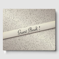 Antique Gold Glitter Guest Book
